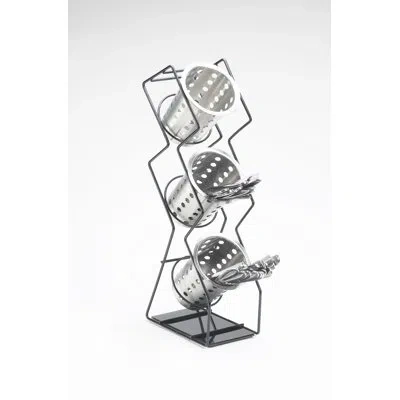 Cal-mil Platinum Wire 3-cylinder Vertical Flatware / Condiment Display In Silver