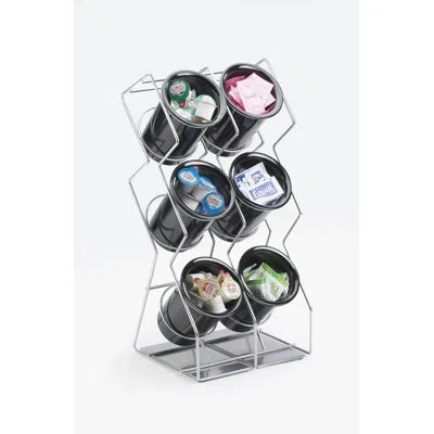 Cal-mil Platinum Wire 6-cylinder Vertical Flatware / Condiment Display In Silver