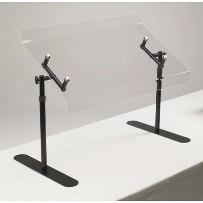 Cal-mil Portable Acrylic Sneeze Guard With Metal Frame