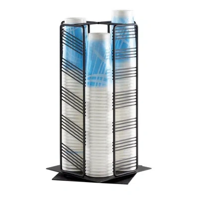 Cal-mil Portland Revolving Cup And Lid Organizer In Black