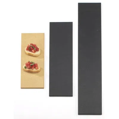 Cal-mil Rectangular Flat Bread Serving / Display Board - 16" X 6" X 1/4" In Black