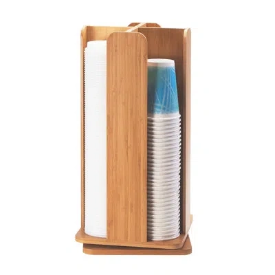 Cal-mil Revolving Cup/lid Organizer In Bamboo