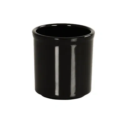 Cal-mil Round Melamine Condiment Jar In Black