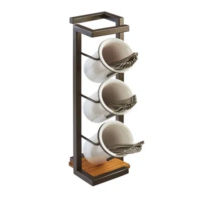 Cal-mil Sierra Cylinder Display In Light Brown;dark Brown