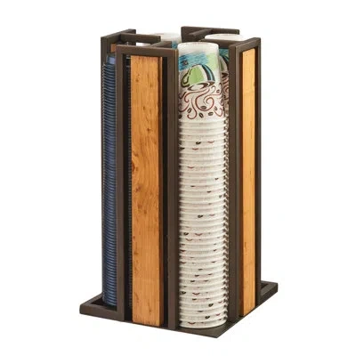 Cal-mil Sierra Revolving Cup & Lid Organizer In Brown
