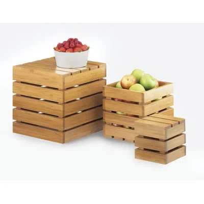 Cal-mil Square Crate Riser In Bamboo