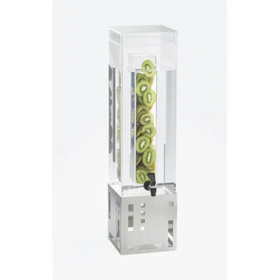 Cal-mil Squared Beverage Dispenser With Infusion Chamber In Stainless Steel Base
