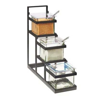 Cal-mil Stair-step Jar Display In Black