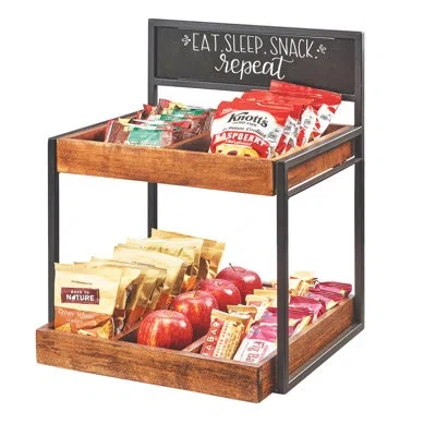 Cal-mil Two Tier Merchandiser With Chalkboard Sign