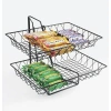 Cal-mil Two Tier Merchandiser With Rectangular Wire Baskets - 18" X 15" X 15"