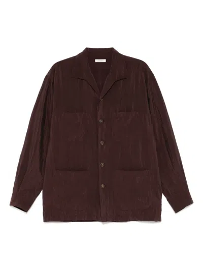 Calmlence Classic Open-collar Shirt In Red