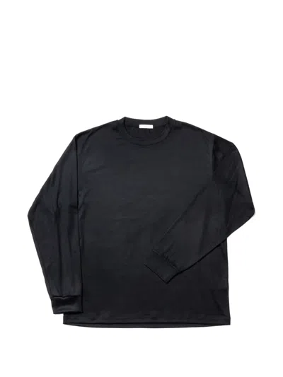 Calmlence Crew-neck Long-sleeve T-shirt In Black