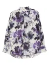 Calmlence Floral-print Shirt In Purple