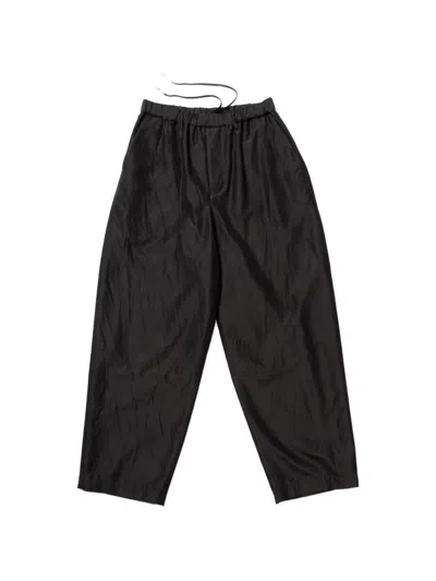 Calmlence Straight-leg Drawstring Trousers In Black
