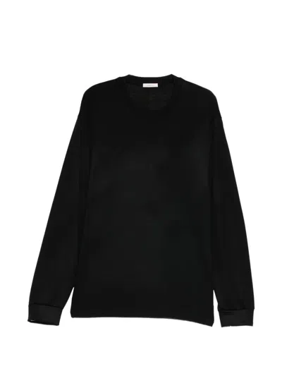 Calmlence Wool Long-sleeve T-shirt In Black