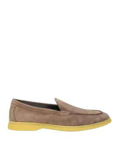 Calò Man Loafers Khaki Size 9 Leather In Beige