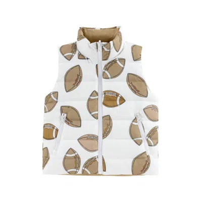 Calonie Kids' Boy's Casey Reversible Vest In Touchdown In White
