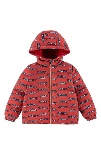 Calonie Kids' Alex Reversible Down Hooded Puffer Jacket In Multi