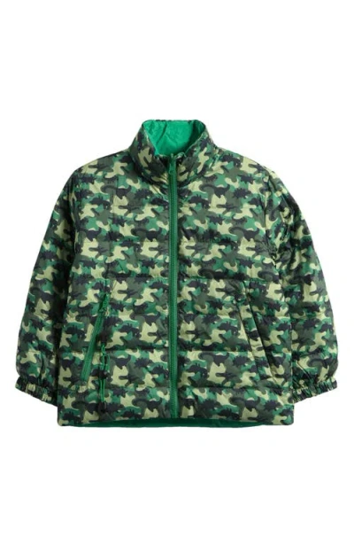 Calonie Babies'  Kids' Blake Reversible Down Puffer Jacket In Animal Print