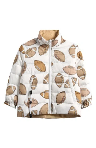 Calonie Babies'  Kids' Blake Reversible Down Puffer Jacket In Animal Print