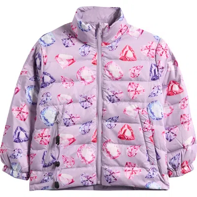 Calonie Kids' Blake Reversible Down Puffer Jacket In Purple