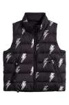 Calonie Kids' Casey Reversible Down Puffer Vest In Black