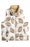 Calonie Kids' Casey Reversible Down Puffer Vest In Brown