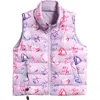 Calonie Kids' Casey Reversible Down Puffer Vest In Purple