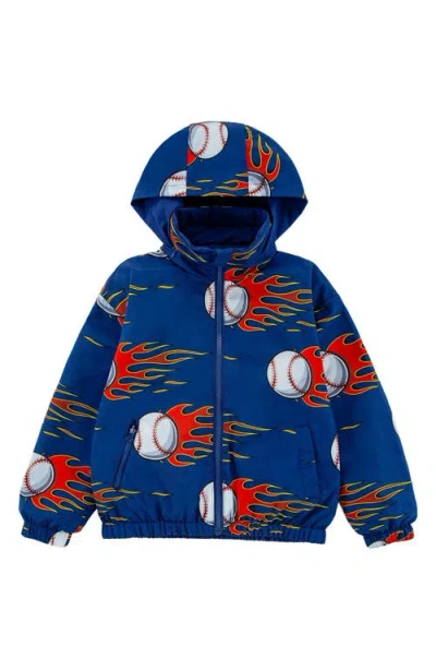 Calonie Babies'  Kids' Max Rain Water Repellent Reversible Windbreaker In Blue