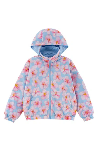 Calonie Kids' Max Rain Water Repellent Reversible Windbreaker In Blue