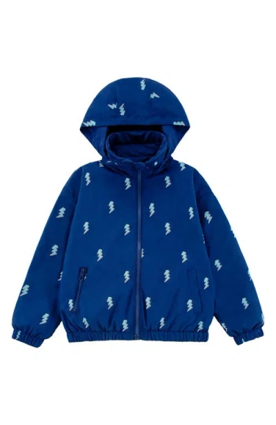 Calonie Kids' Max Rain Water Repellent Reversible Windbreaker In Blue