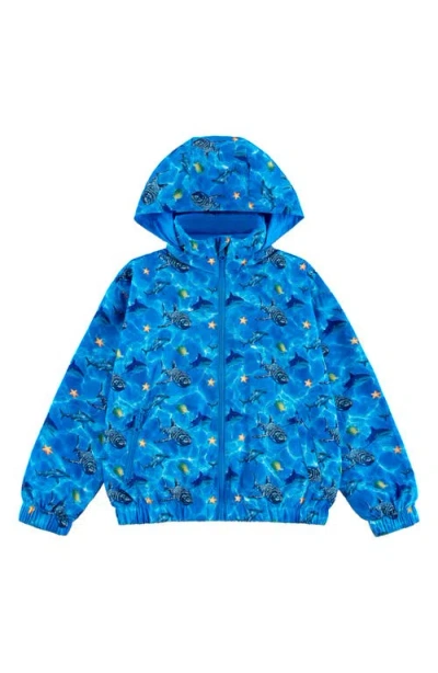 Calonie Kids' Max Rain Water Repellent Reversible Windbreaker In Pattern