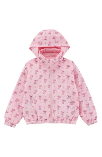 Calonie Kids' Max Rain Water Repellent Reversible Windbreaker In Pink