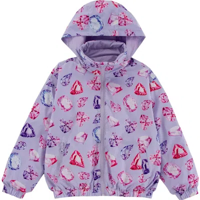Calonie Kids' Max Rain Water Repellent Reversible Windbreaker In Purple