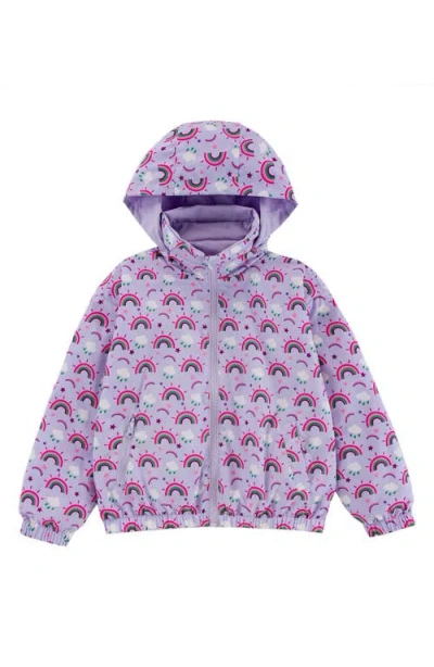 Calonie Kids' Max Rain Water Repellent Reversible Windbreaker In Purple