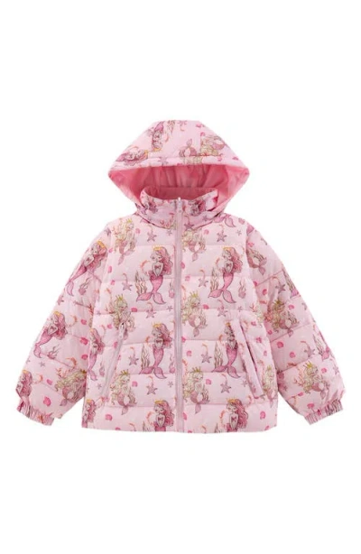 Calonie Kids' Tanner Reversible Convertible Hooded Jacket In Pink