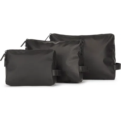Calpak 3-piece Water Resistant Zip Pouch Set In Black