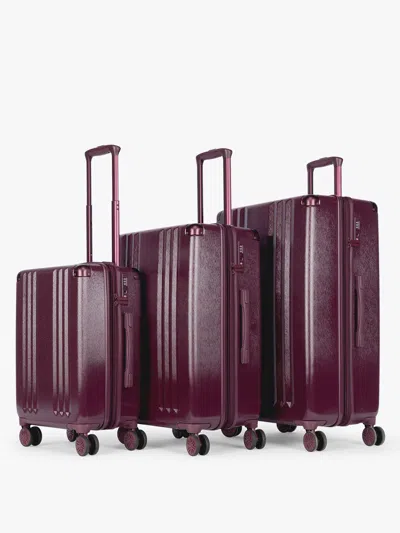 Calpak Ambeur 3-piece Luggage Set In Dark Cherry
