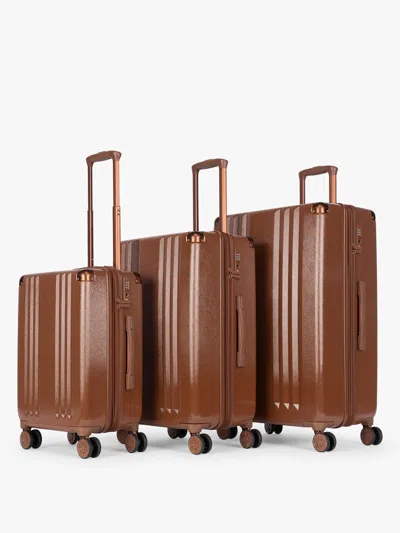 Calpak Ambeur 3-piece Luggage Set In Honey Brown