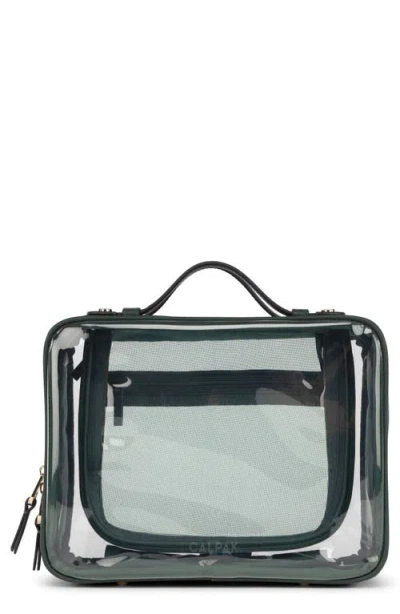 Calpak Clear Cosmetics Case In Emerald
