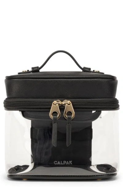 Calpak Clear Train Case In Black