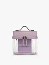 Calpak Clear Train Cosmetic Case Light Purple In Purple
