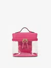 Calpak Clear Train Cosmetic Case Pink