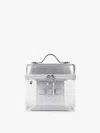 Calpak Clear Train Cosmetic Case Silver In Silver