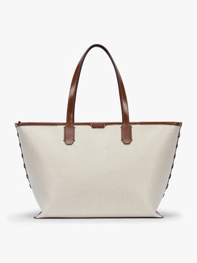 Calpak Colette 15 Inch Canvas Laptop Tote In Neutral