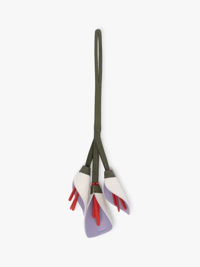 Calpak Colette Calla Lily Bag Charm In Green