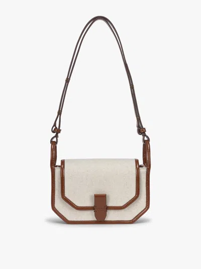 Calpak Colette Canvas Crossbody Wallet Bag In Brown