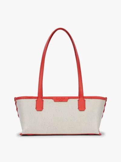 Calpak Colette Canvas Shoulder Tote In Neutral