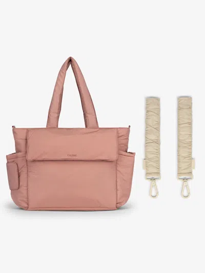 Calpak Diaper Tote Bag With Stroller Straps In Orange