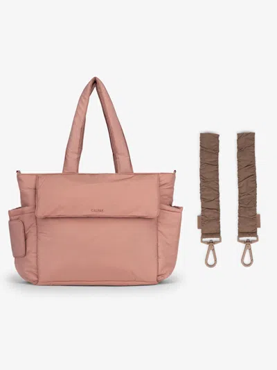 Calpak Diaper Tote Bag With Stroller Straps In Gold